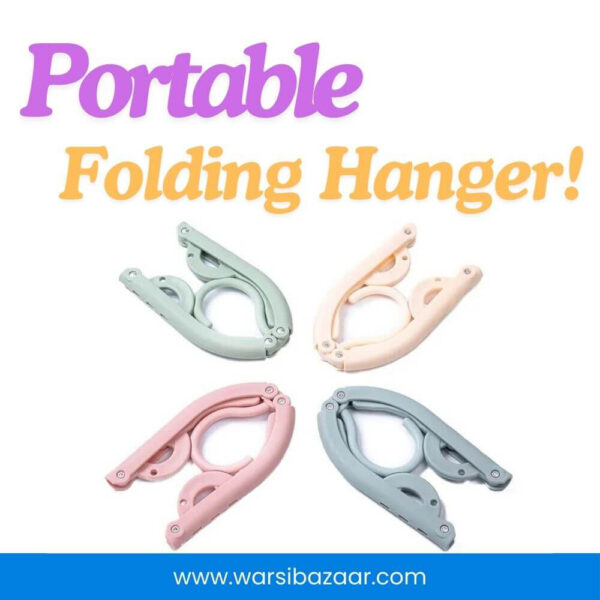 Foldable cloth hanger displayed in home.