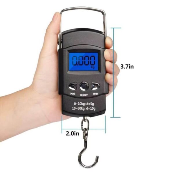 Compact digital scale with LCD display and strong grip