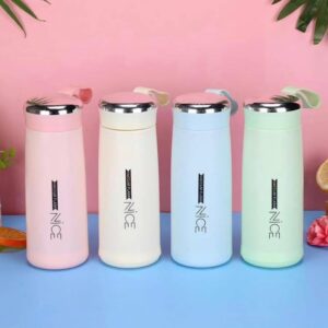 Stylish 400ML reusable glass water bottle