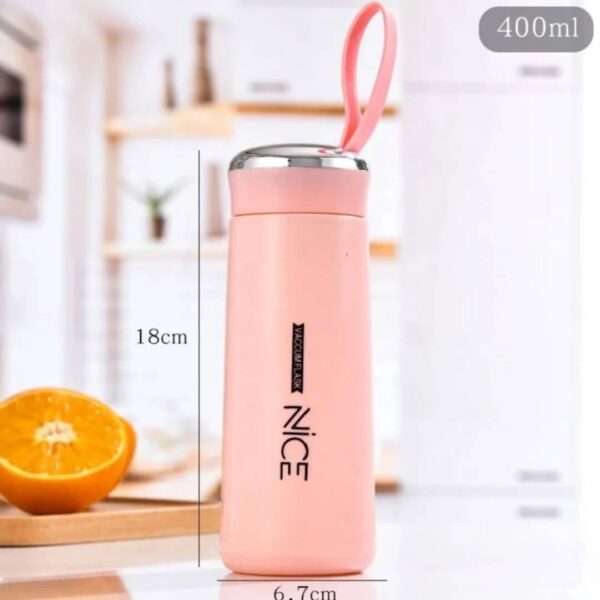 Glass water bottle with colorful cap