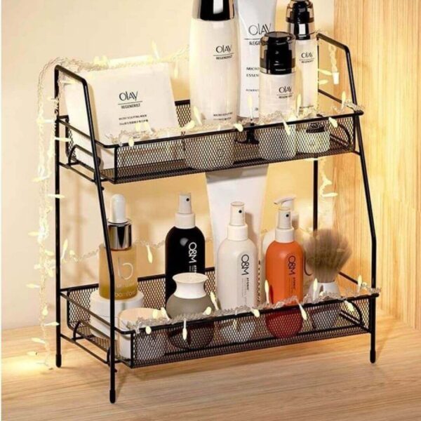 Compact storage shelf with two levels