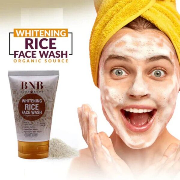 BNB Rice Extract Bright & Glow Kit in use