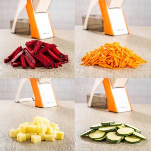 Vegetable grater with spring action