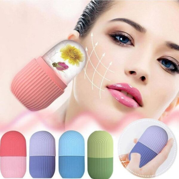 Silicone facial ice cube roller for face massage