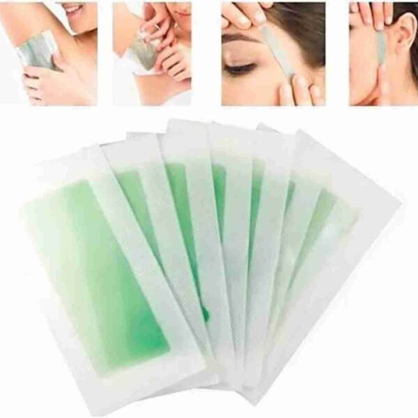 Wax strips with improved grip handle
