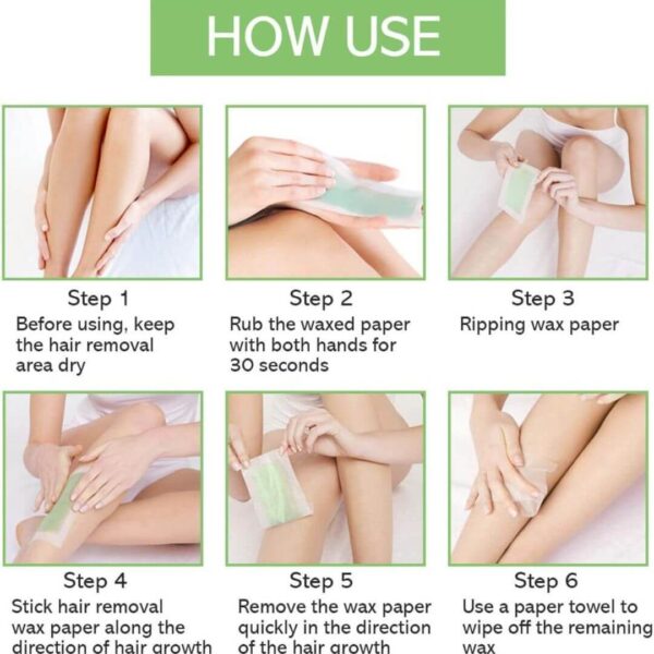 Hair removal wax strips for women